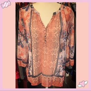 Women’s size large sheer woven blouse